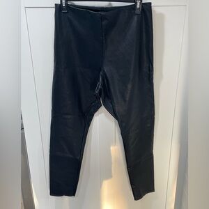 Faux Leather Ponte Pants